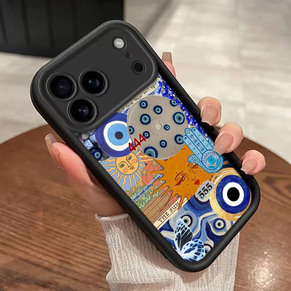 444 Böses Auge Spiritualität Silikonhülle für iPhone 16 13 11 17 Pro Max Hüllen iPhone 12 ProMax 14 15 Plus 8 XS Stoßfeste Hülle – Detail 4