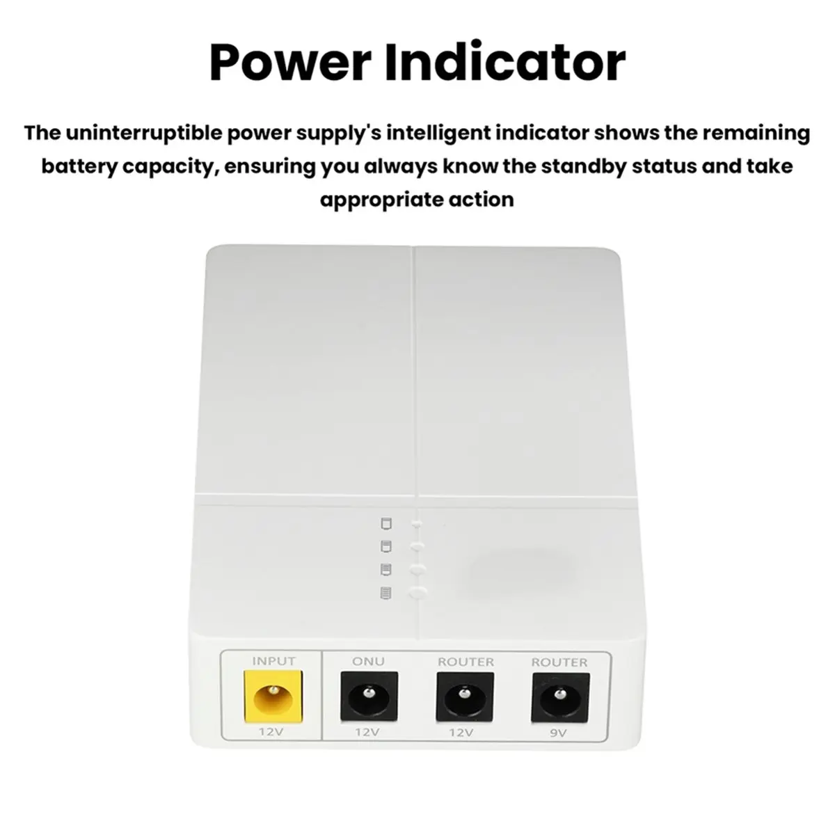 giftnew DC 9V 2-Port 12V Output Router UPS Uninterruptible Power Supply Backup Power Bank for WiFi Router Modem CCTV Camera