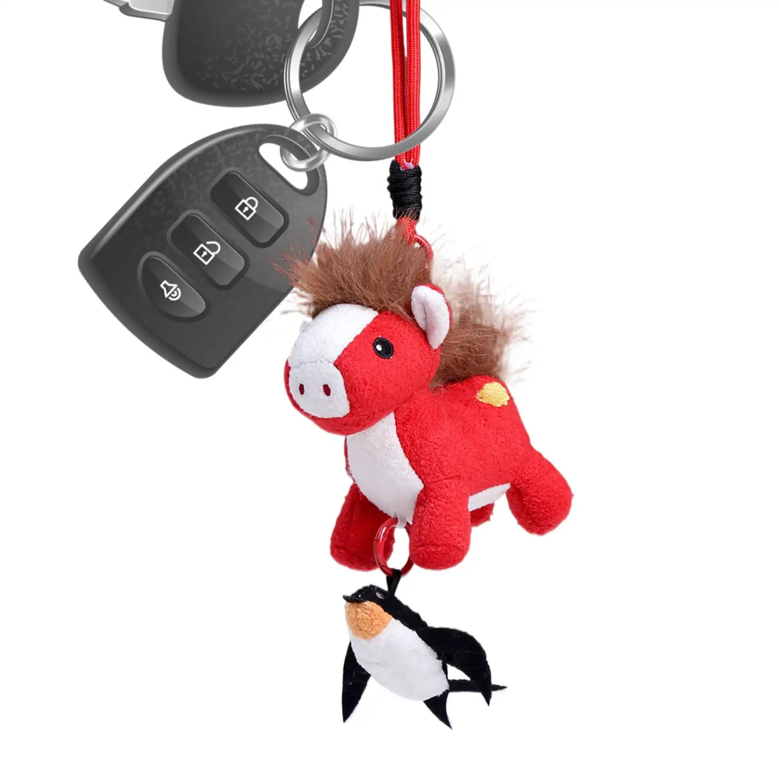 

Плюшевый брелок, очаровательный коллекционный подарок на память, год лошади, плюшевая кукла, кулон для женщин, девочек, студентов, детей, подруг