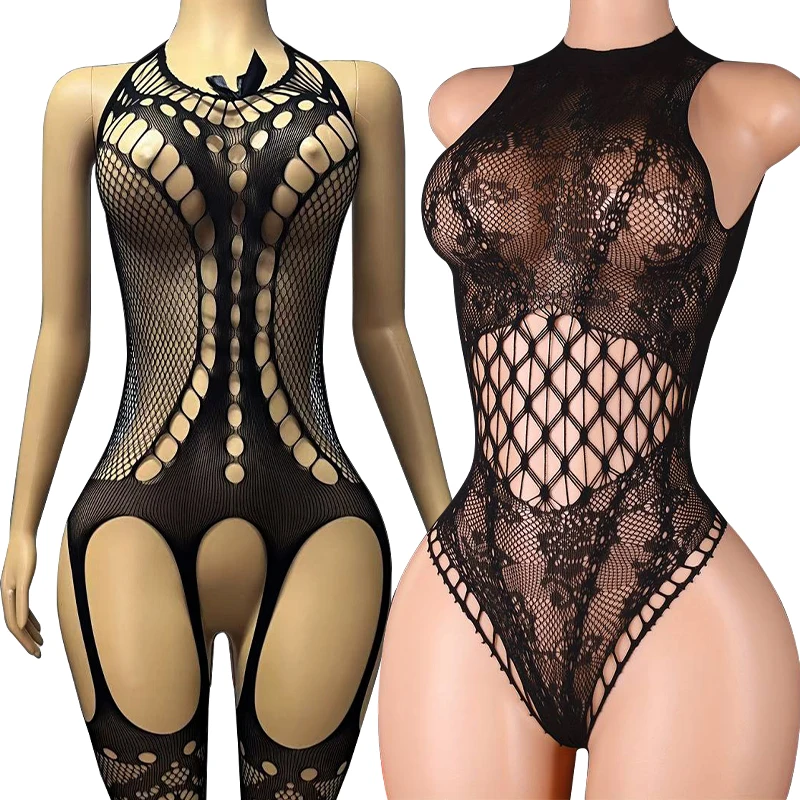 New Women's Erotic Lingerie Open Ass Seductive Pajamas Porno Call To Lust Night Ultra Hot Crotchless Full Body Stockings