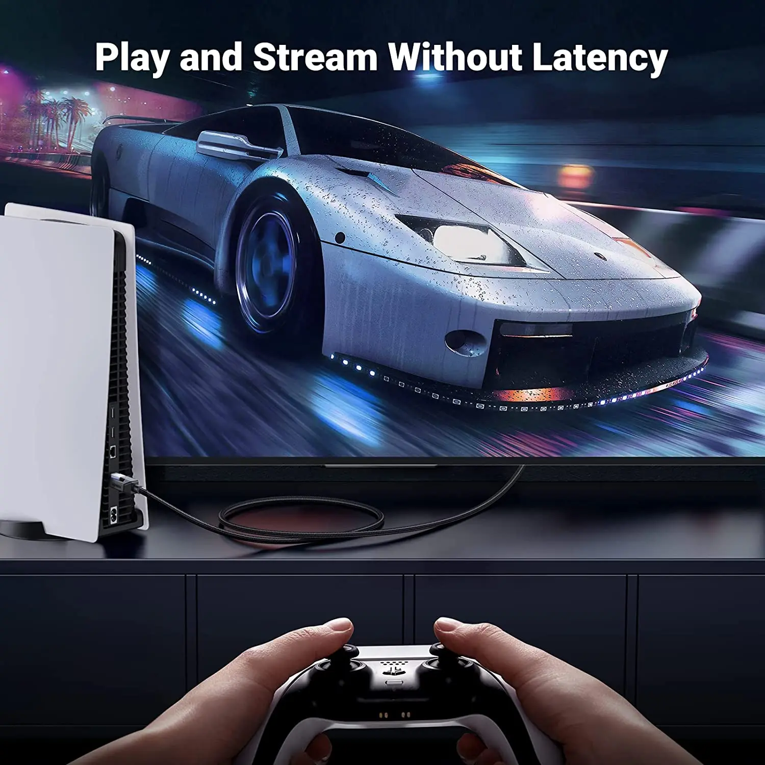 UGREEN Cat 8 イーサネットケーブル 高速編組 40Gbps 2000Mhz ネットワークコード Cat8 RJ45 シールド付き屋内用ヘビーデューティー LAN ケーブル