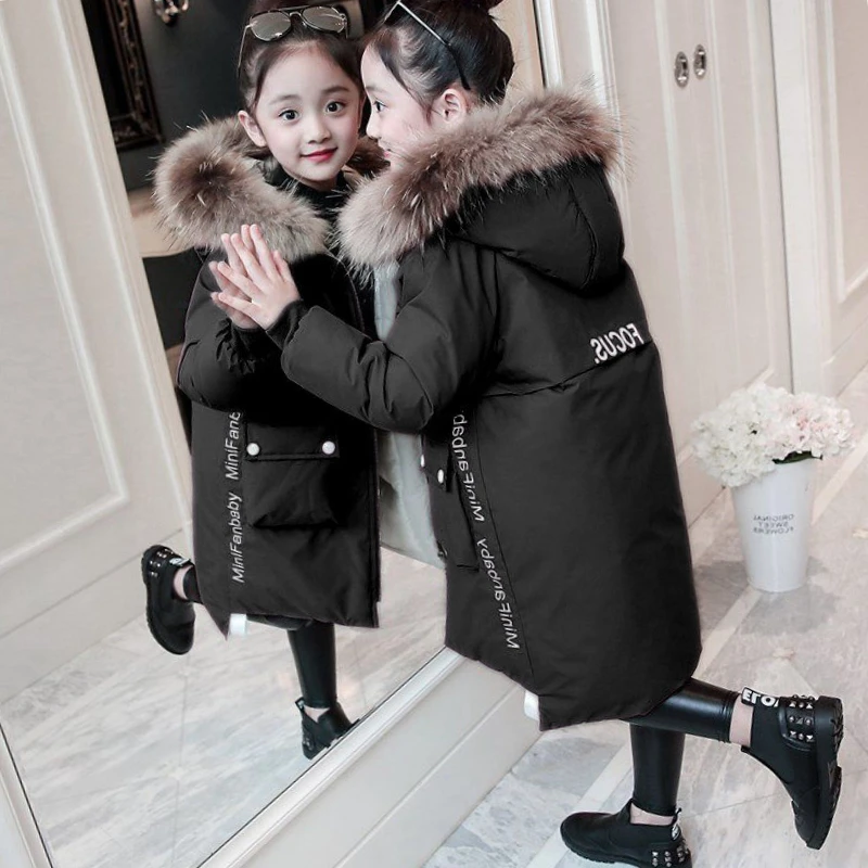 2024 NEW Children Girl Jacket Thick 9 Winter 7 Warm Coat Fashion Parka Hooded Outerwear Clothes for Kids Girls Clothing 10 Years