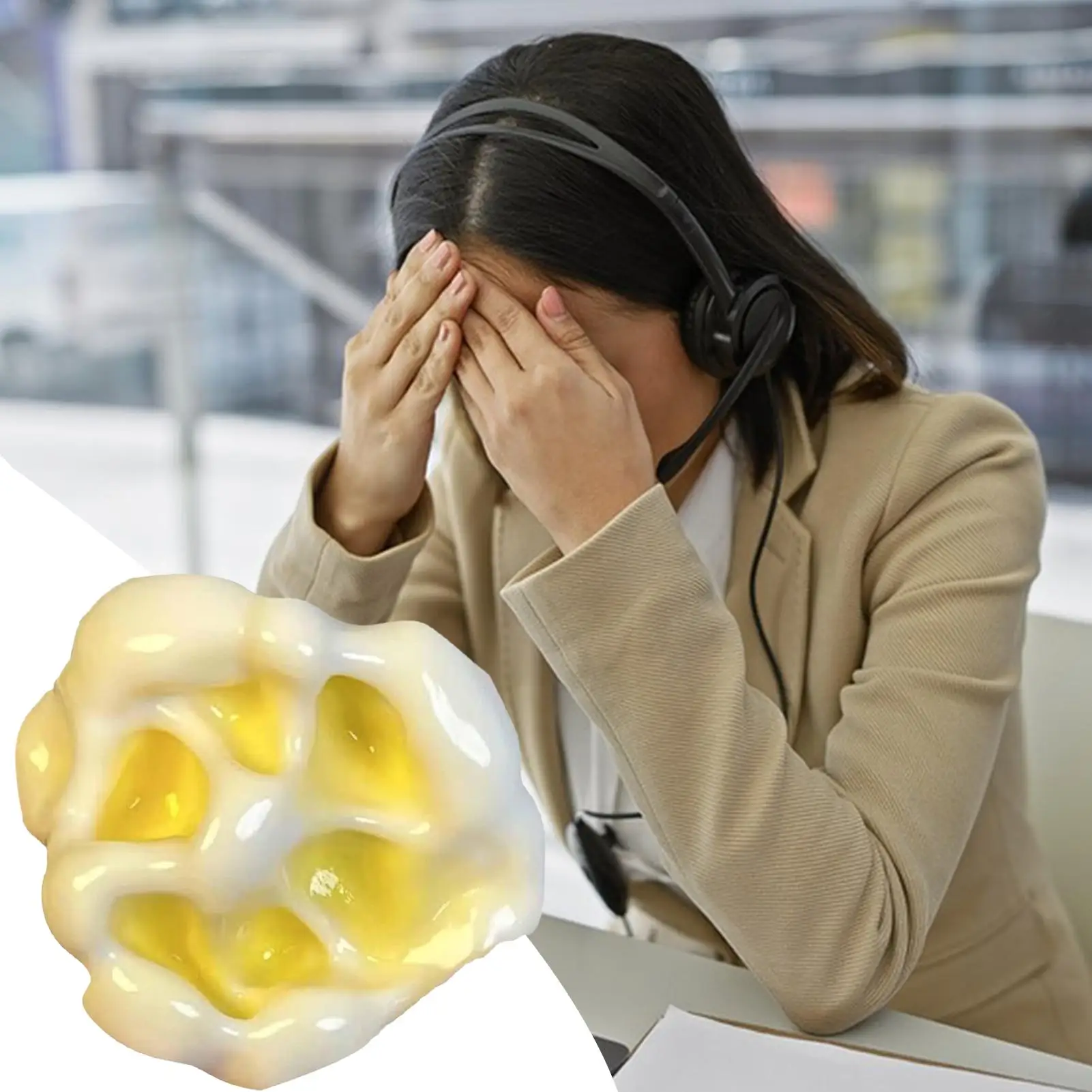 Pelotas antiestrés para adultos, pelota de ejercicio de mano moldeable, juguete sensorial, arroz glutinoso, decoración de escritorio para adultos diarios, niños, estudio de trabajo