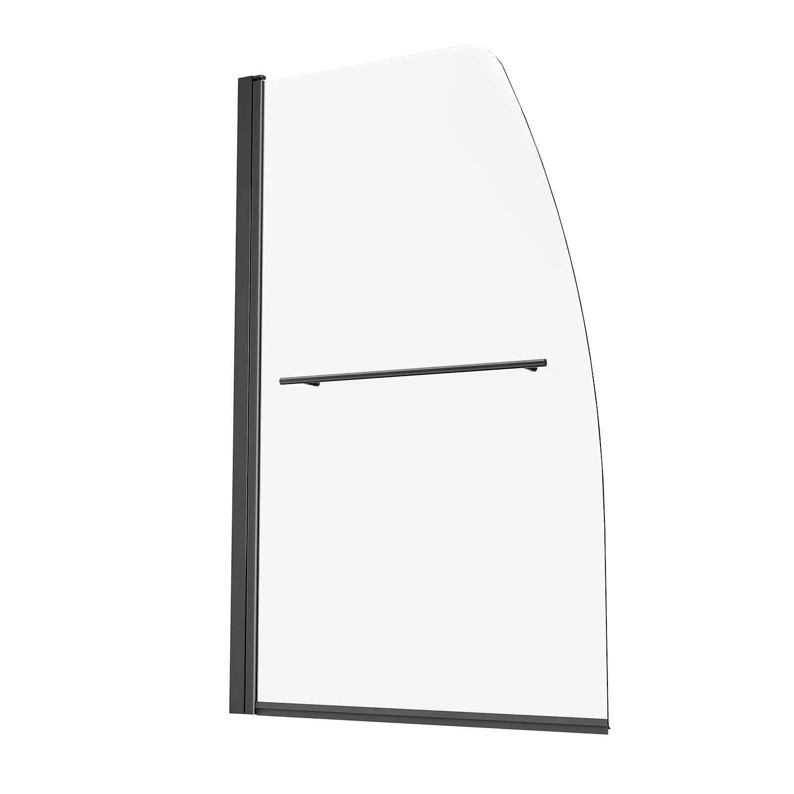 

SucceBuy Frameless Bathtub Shower Door 34 in.W x 55 in.H Half Shower Door with 1/4in Tempered Glass Bathroom Shower Screen Black