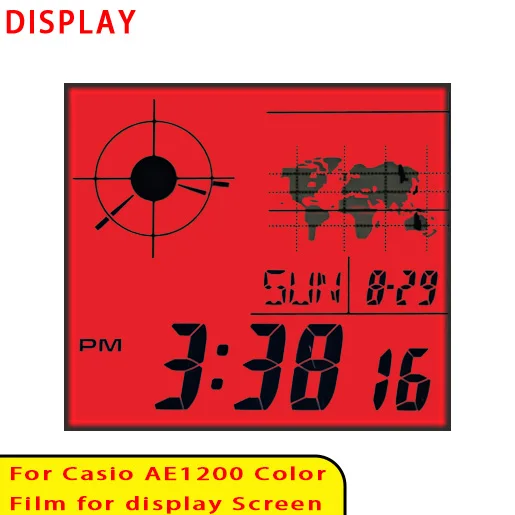 Farbbildschirm-Filtersets für Casio AE1200 Display Gradient Filter Royale Mod Hochwertiges Modellierzubehör