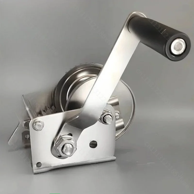 For 304 Stainless Steel Two-Way Self-Locking Manual Winch Anti-Slip Locking Device Marine Towing Accessories for Boats Ships