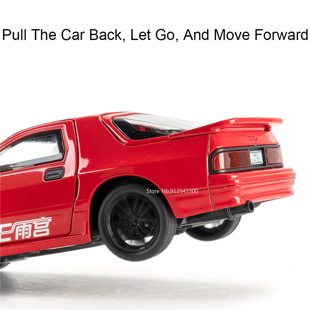 1:32 RX-7 MX-5 장난감 자동차 모델 합금 바디 사운드 라이트 후진 충격 흡수 시뮬레이션 모델 장식 어린이 선물