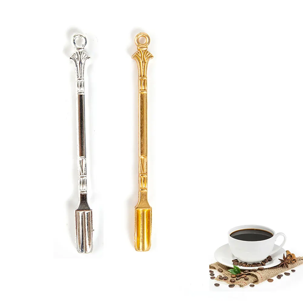 1Pc Stainless Mini Stir in Coffee Spoon Small Convenient Carry From Tableware Kitchen Supplies Multifunctional Kitchen Spoon