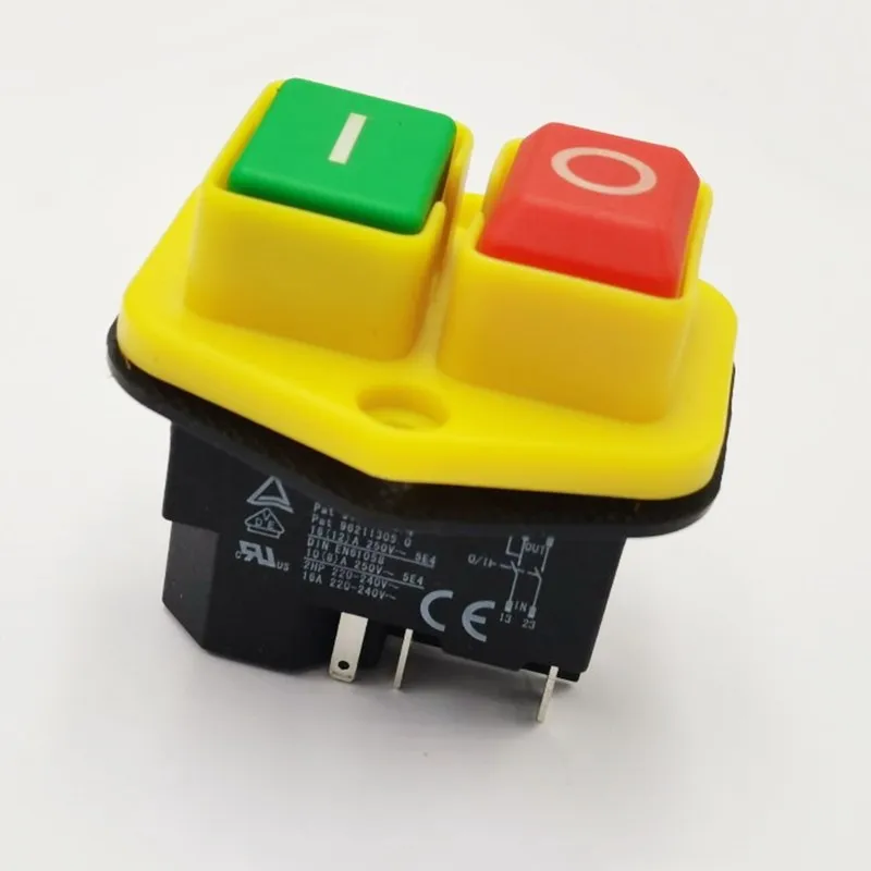 1PC KEDU  KJD17B button switch 220V-240V 16A 5-pin power tool switch