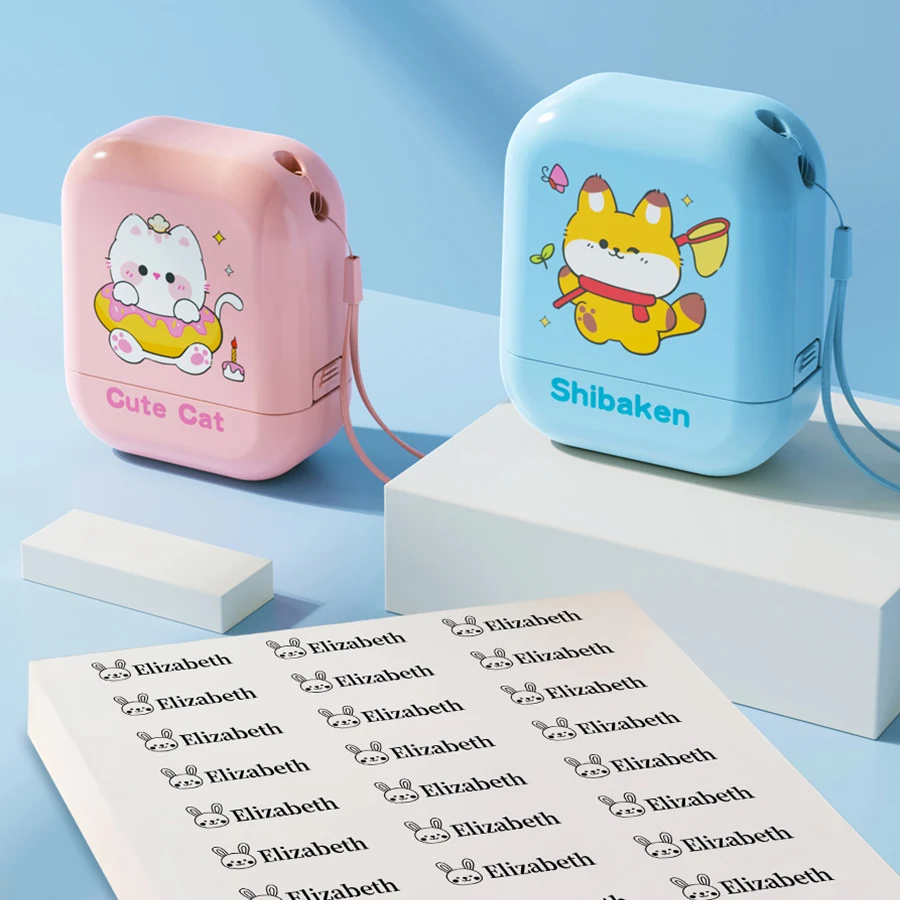 Custom Name Stamp for Kids - Personalized Waterproof Ink Seal for School Bags Travel Kindergarten, Gift for Children