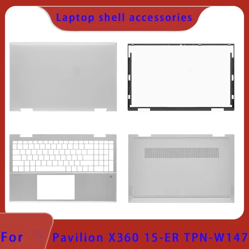 Suitable for Pavilion x360 15-ER TPN-W147 laptop LCD back cover, front panel, palm rest, bottom shell hinge cover ABCD Cover