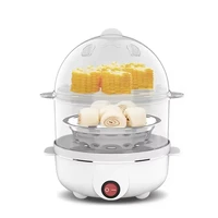 Cuiseur à œufs électrique double couche multifonctionnel, mini-appareil de cuisson pour petit-déjeuner, cuiseur vapeur et pochetteur d'œufs, accessoire de cuisine 4