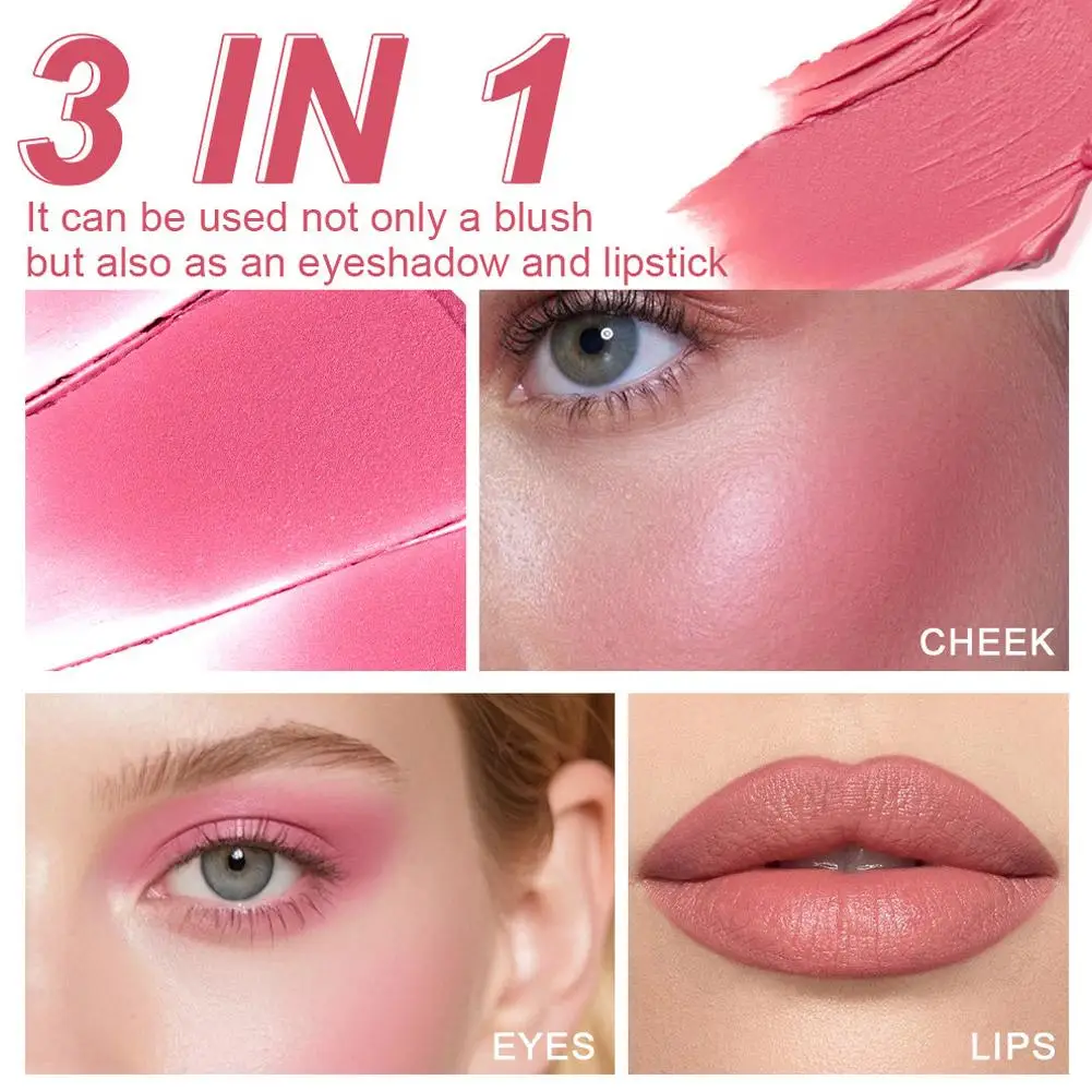 Muti-Funktionale Rouge Stick Einfache Farbe Rouge Rouge Farbe Creme Rendering Aufhellung Hohe Make-Up Haut Ton Wasserdicht W6P1