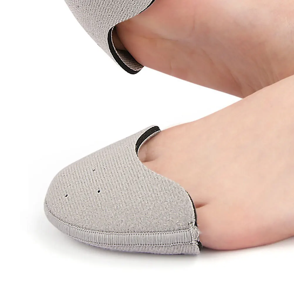 1 par de almohadillas para zapatos de punta, flexibles, agradables para la piel, transpirables, amortiguación, descompresión, adecuadas para varias zapatos