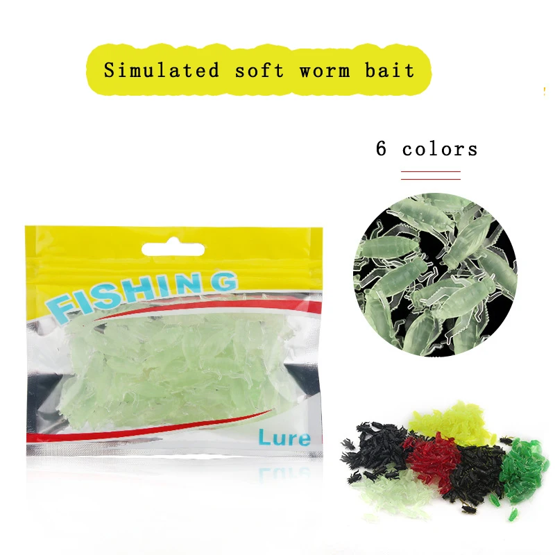 

50Pcs/Lot Lightweight Grasshopper Soft Insect Bait Floating Cricket Artificial Fishing Lures Ocean Wobblers Silicone Bait