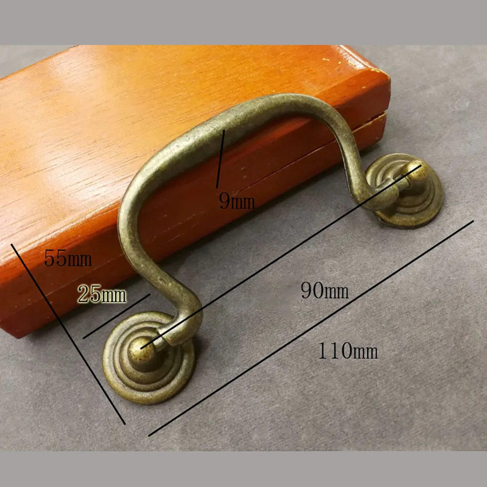 Antique Cabinet Drawer Pull Vintage Furniture Door Handles Desk Wardrobe Knobs Bronze Cabinet Pulls Cupboard