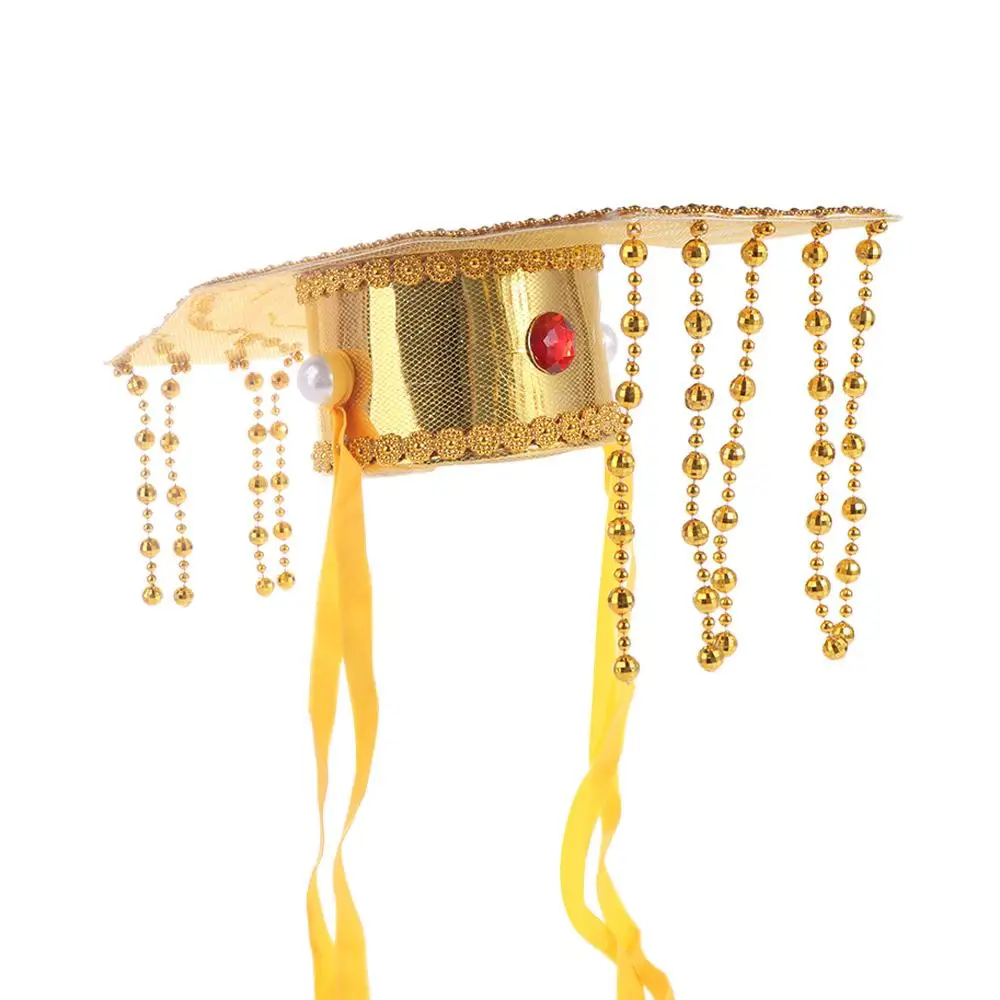Bradde Chain Chinese Emperor Crown Han Dynasty Traditional Imperial Tiara Headwear Tang Dynasty Hat Cosplay Hanfu Headband