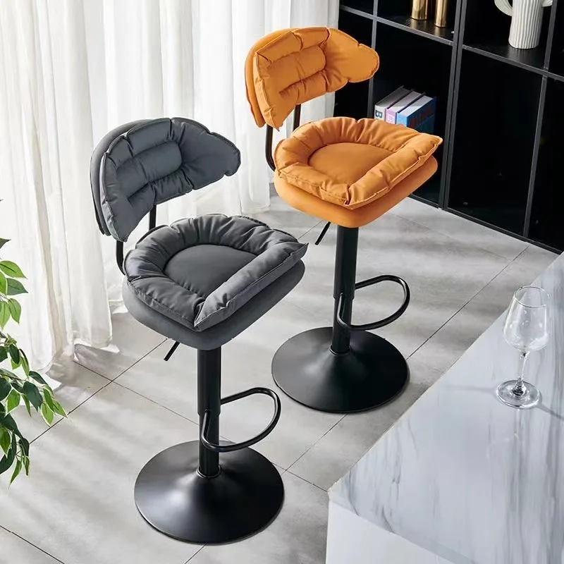 

Simple modern bar counter rotatable high chair front desk cashier lift household high backrest light luxury bar