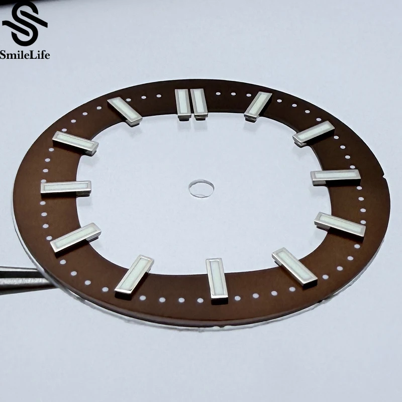 SmileLife 30.5 مللي متر الطلب ل نوتيلوس تفريغ المؤشر الأخضر مضيئة أسود أزرق صالح NH35/NH36 ساعة يد تعمل بالحركة أجزاء الطلب #3