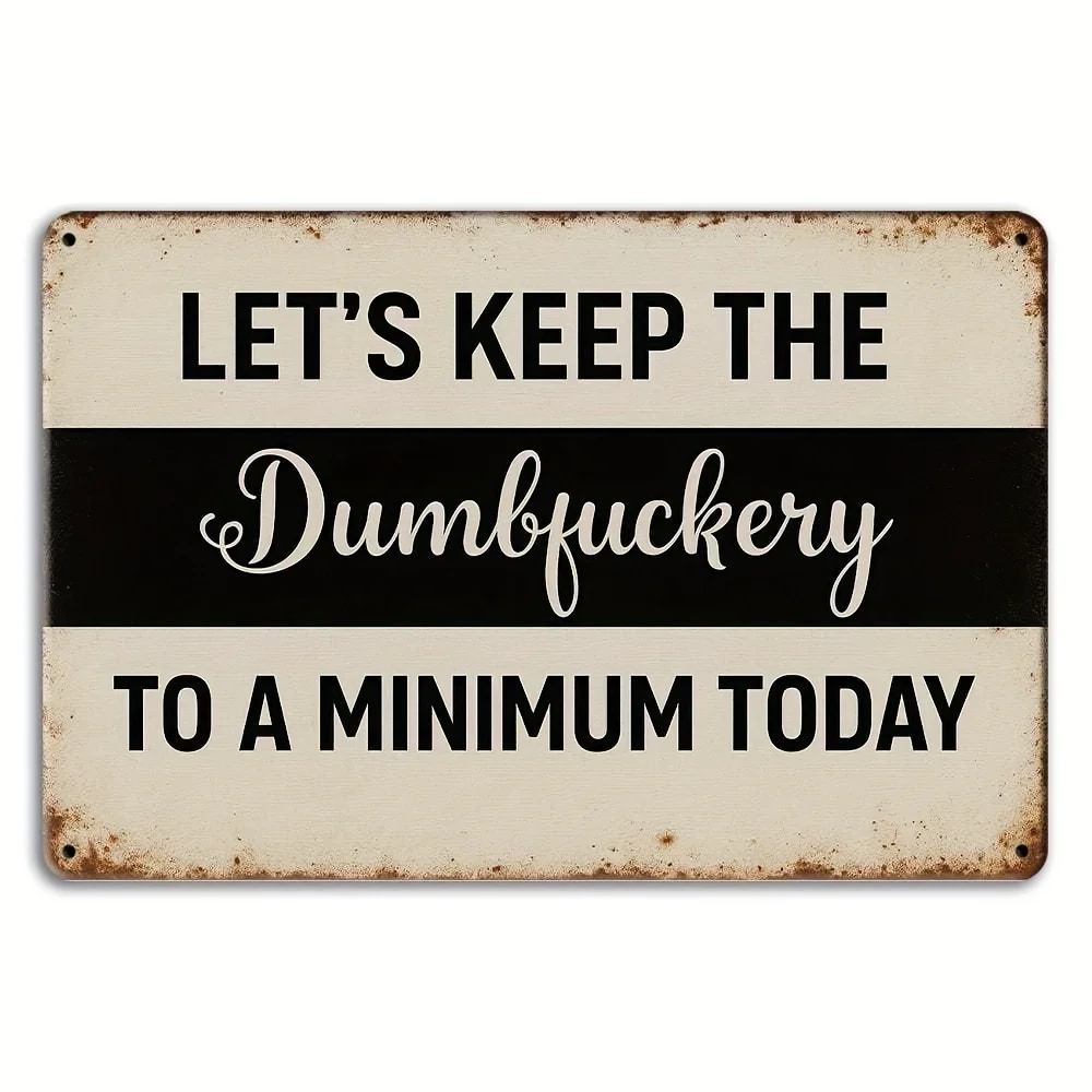 "لوحة معدنية عتيقة من هيميتون: 'دعونا حافظ على القفز على الحد الأدنى اليوم". ديكور مضحك للمكتب أو المرآب أو كهف الرجل." #3