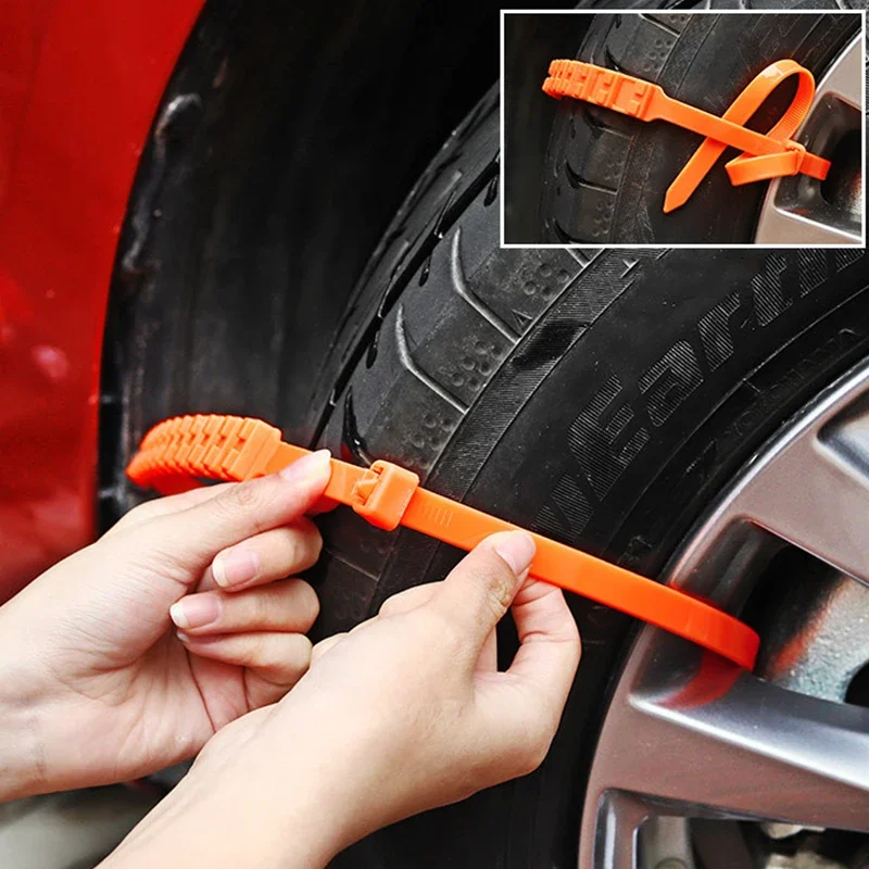 10/20pcs Car Tire Chain Nylon Tire Chain Universal Suv Truck Auto Tire Wheel Anti-slip Security Chain Adjustable Snow for Safe