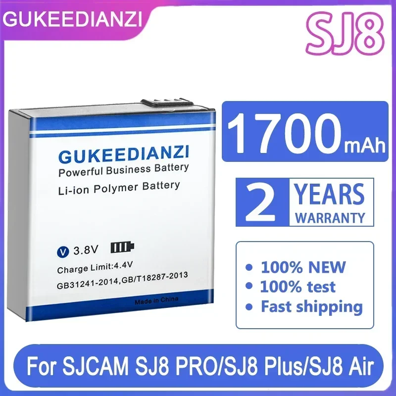 GUKEEDIANZI Battery For SJCAM M20 AIR SJ4000 SJ5000 SJ5000X M10 SJ7 Star/PRO/LUS/AIR SJ8 pro SJ9 MAX