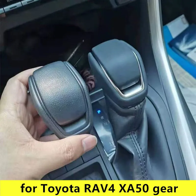 car leather gear head gearbox shift handball gear handle for Toyota RAV4 XA50 2018 2019 2020 2021 2022 2023 2024