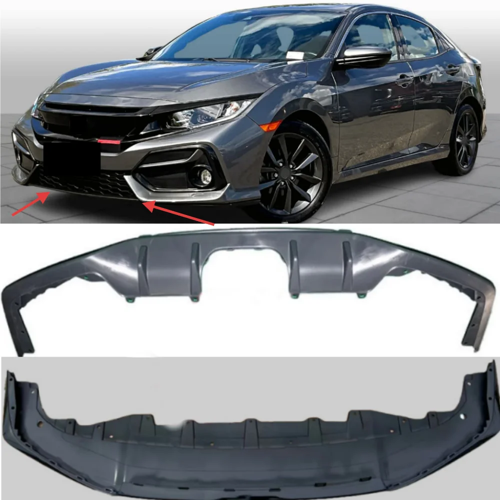 

Для Honda Civic 2017-2021 хэтчбек передний и задний бампер нижний спойлер декоративная панель