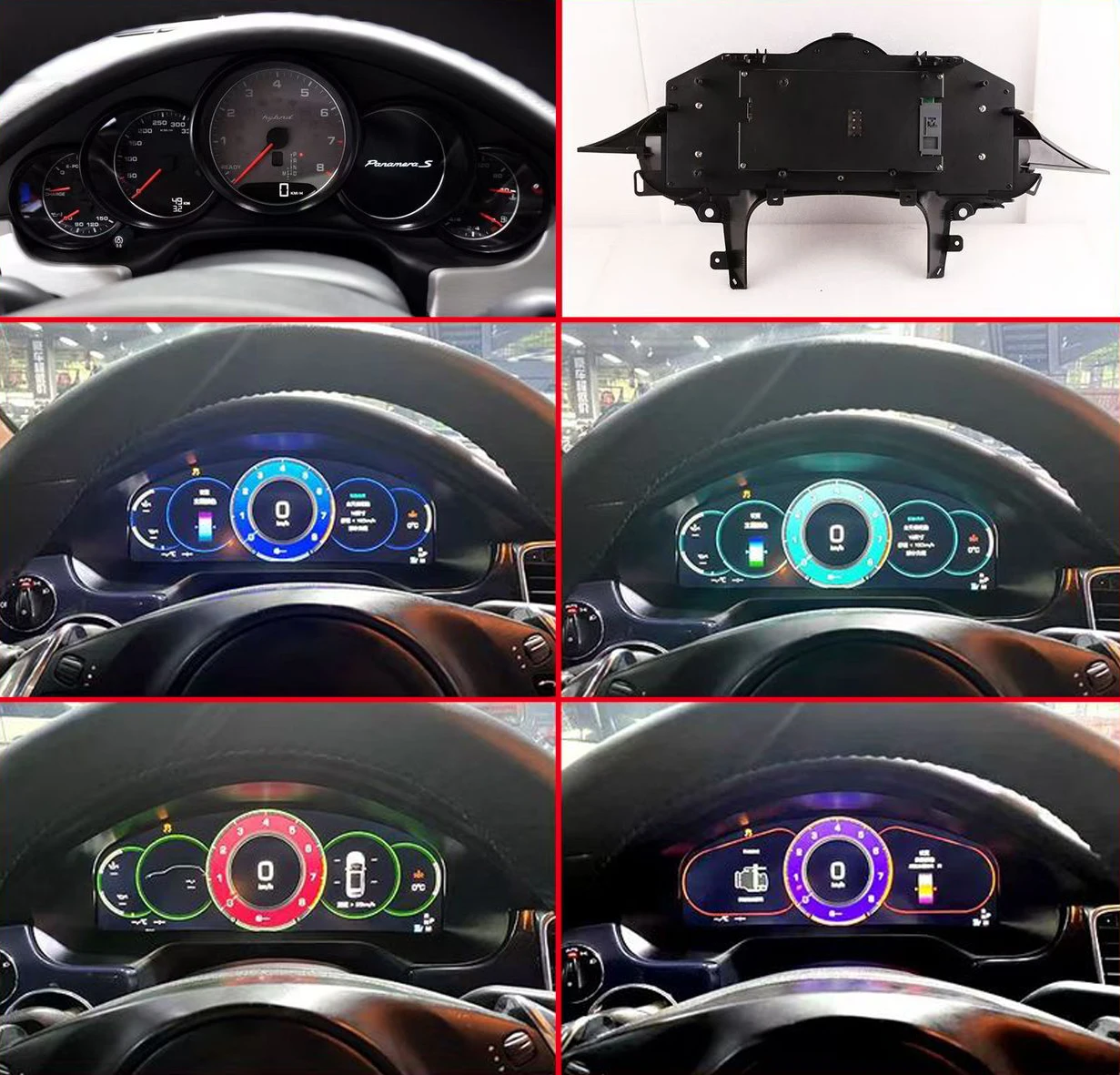 Untuk Porsche Panamera 2010- 2016 Panel Dasbor Mobil LCD Mobil Cluster Kokpit Virtual Speedometer Dasbor Multimedia Mobil Digital