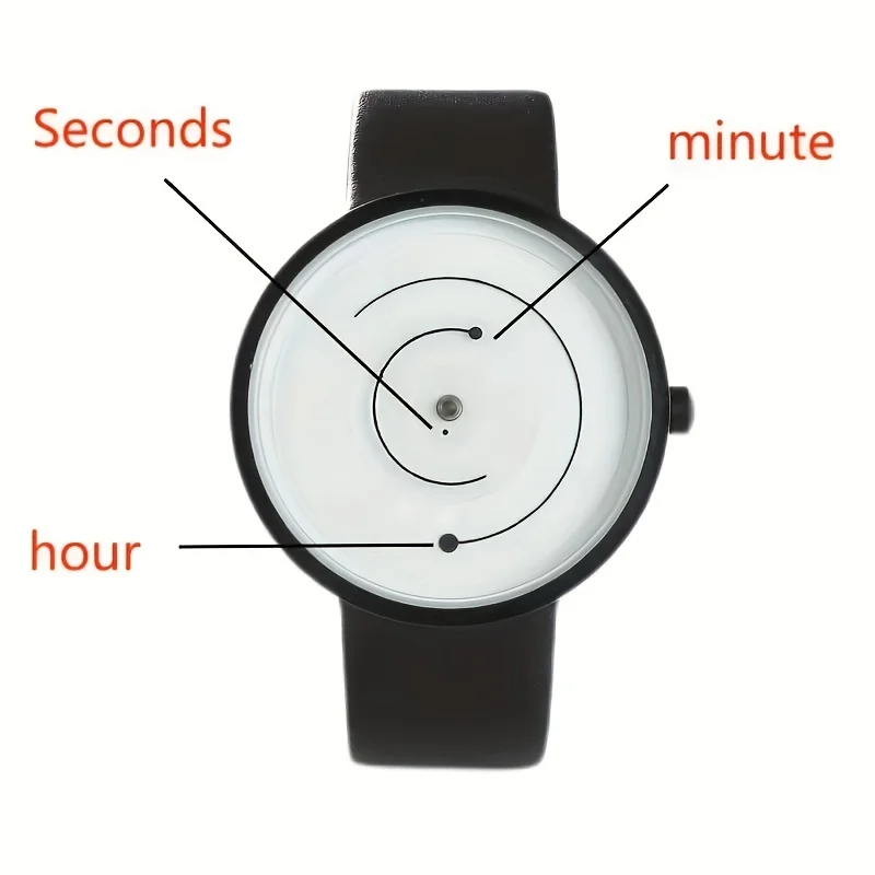 1pcNew Concept Pointless Creative Wormhole Academy Style Couple Student Versatile Watch Black Technology Trend Personality