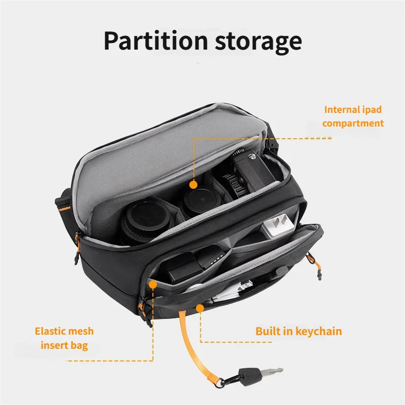 camera sling bag Waterproof Photography Crossbody Camera handBag with tripod holder laptop Compartment DSLR /SLR Shoulder Bag