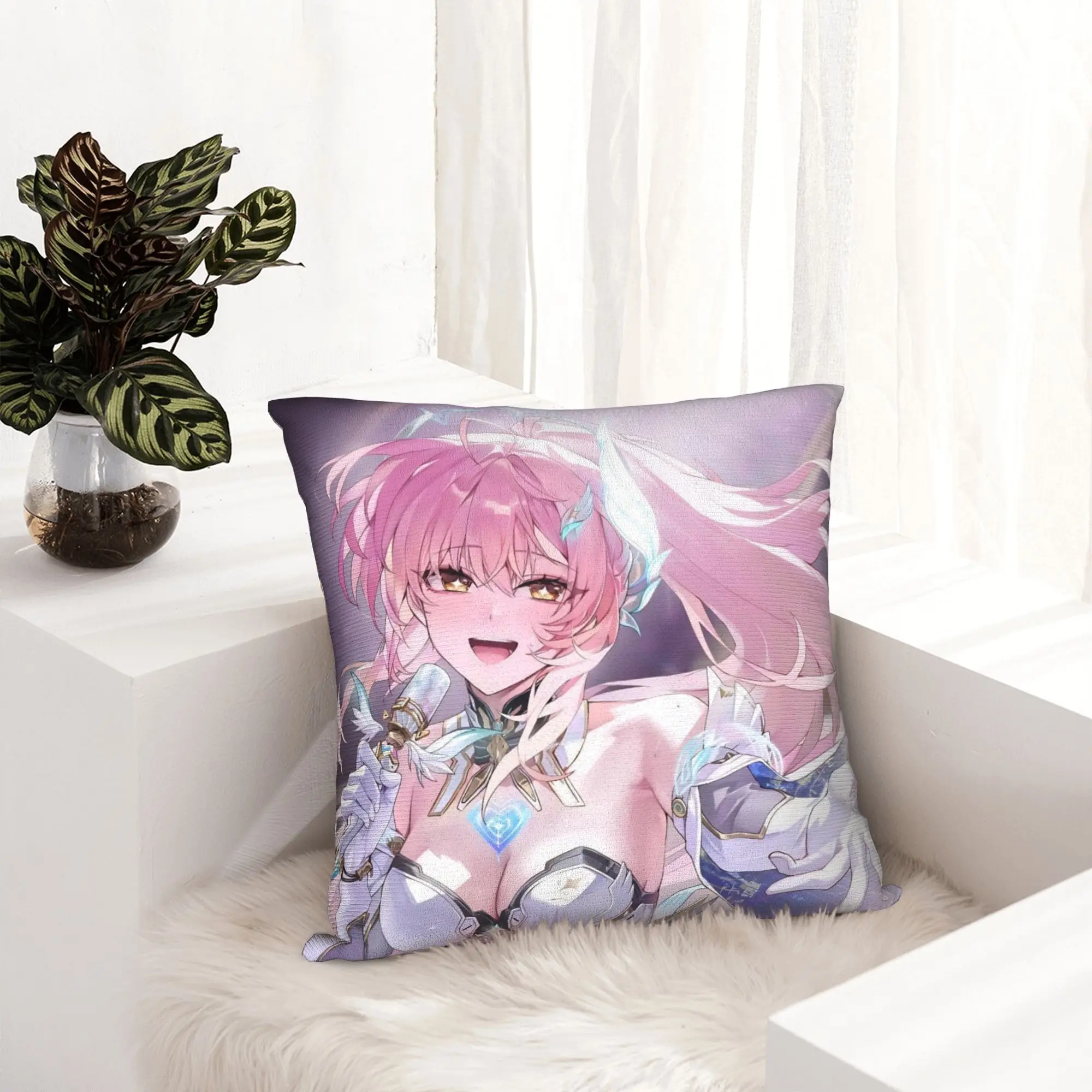 Game Wuthering Waves Aemeath Pillowcase Printed Polyester Cushion Cover Gift  Throw Pillow Case Cover Car Square 18''