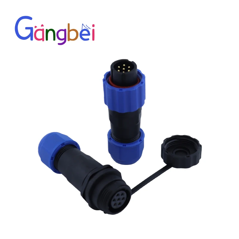 SP13-2pin 3pin 4pin 5pin 6pin 7pin waterproof connector IP68 Cable Connector Waterproof Aviation plug Connector Coupler docking