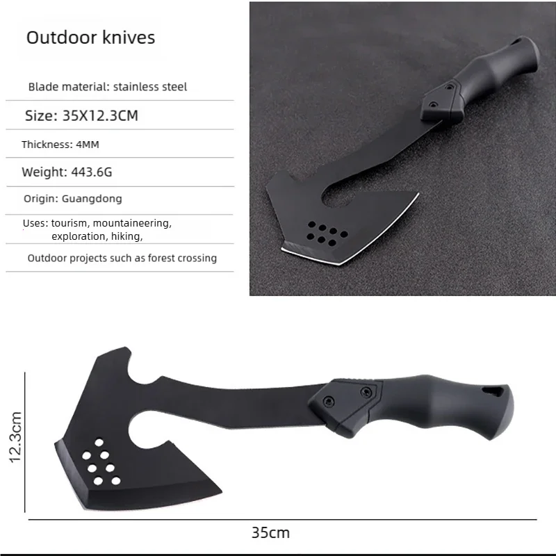 Axe with Non-Slip Handle - Camping Mountain Axe, Multi-Functional Survival Axe, Outdoor Logging Axe, Wholesale view 2
