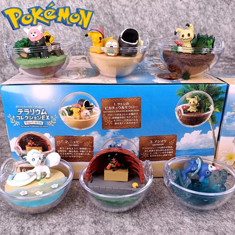 Pokemon Model Miniature Scene Series 10th Generation Round Doll Kawaii Children's Toy Mimikyu Snorlax Decoration Birthday Gift