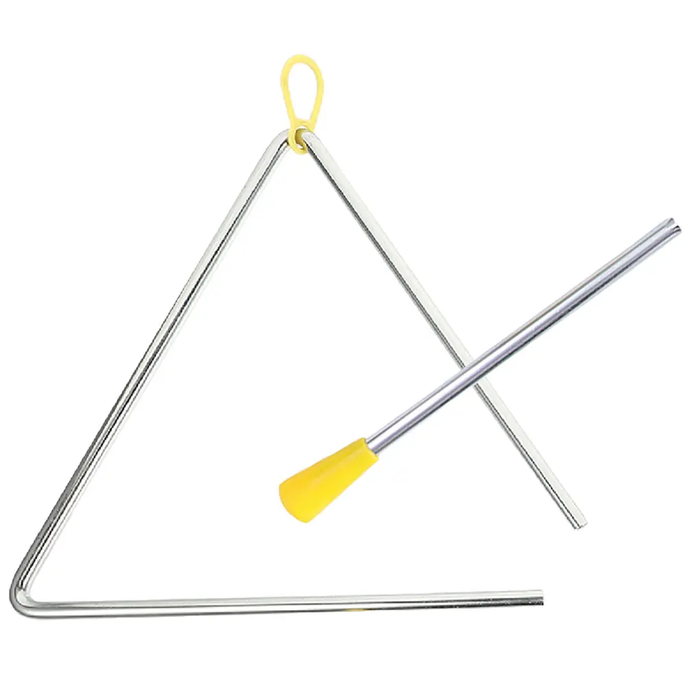 

Triangle Bell Music Toys Kids Musical Instrument Silver Alloy Percussion Instruments