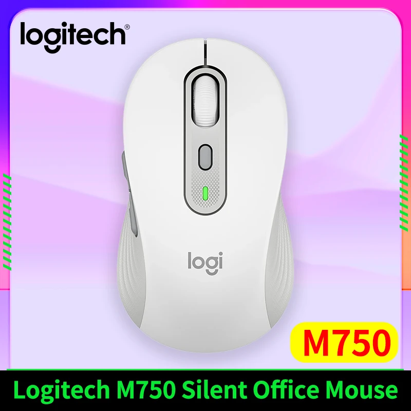 لوجيتك M650 ماوس لاسلكي/بلوتوث للكمبيوتر المحمول وسطح المكتب وماوس ألعاب صامت