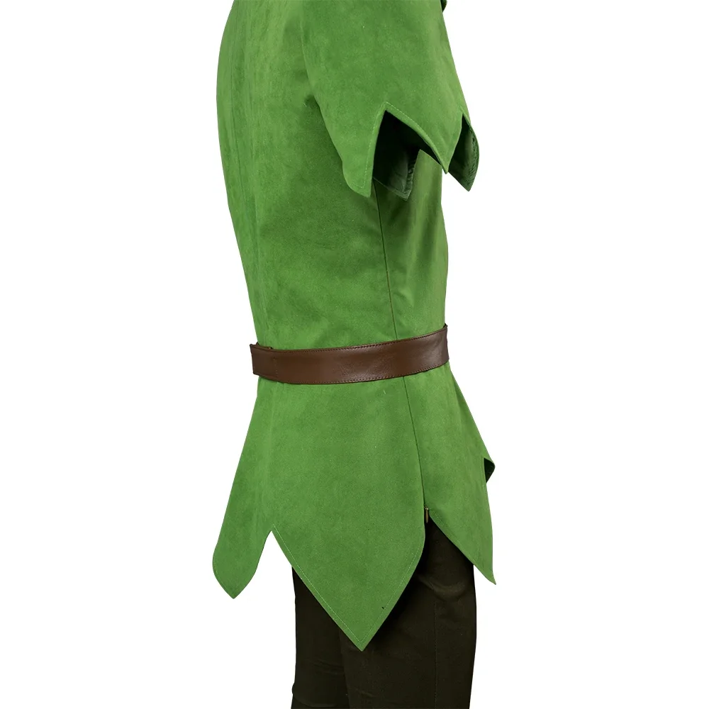 Film Peter Pan Cosplay Kostüm grün Outfit Top Hosen Hut Rollenspiel Peter Pan Halloween Karneval Cosplay Costum Männer Stil