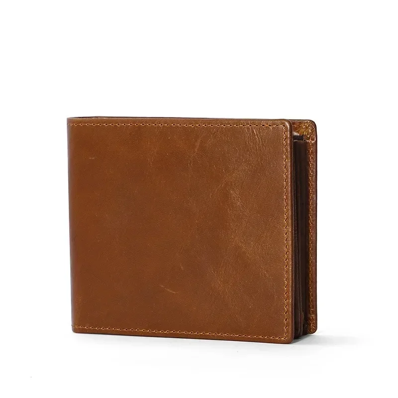 

Genuine Leather Mens Wallet Premium Product Real Cowhide Wallets For Man Short Walet Short Purses