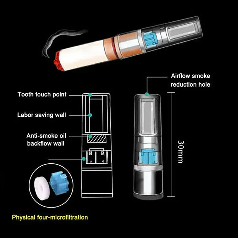 MERCURY 100 Pcs supporto per filtro per catrame usa e getta filtro per sigarette che riduce il catrame custodia per la pulizia della salute accessori per fumatori