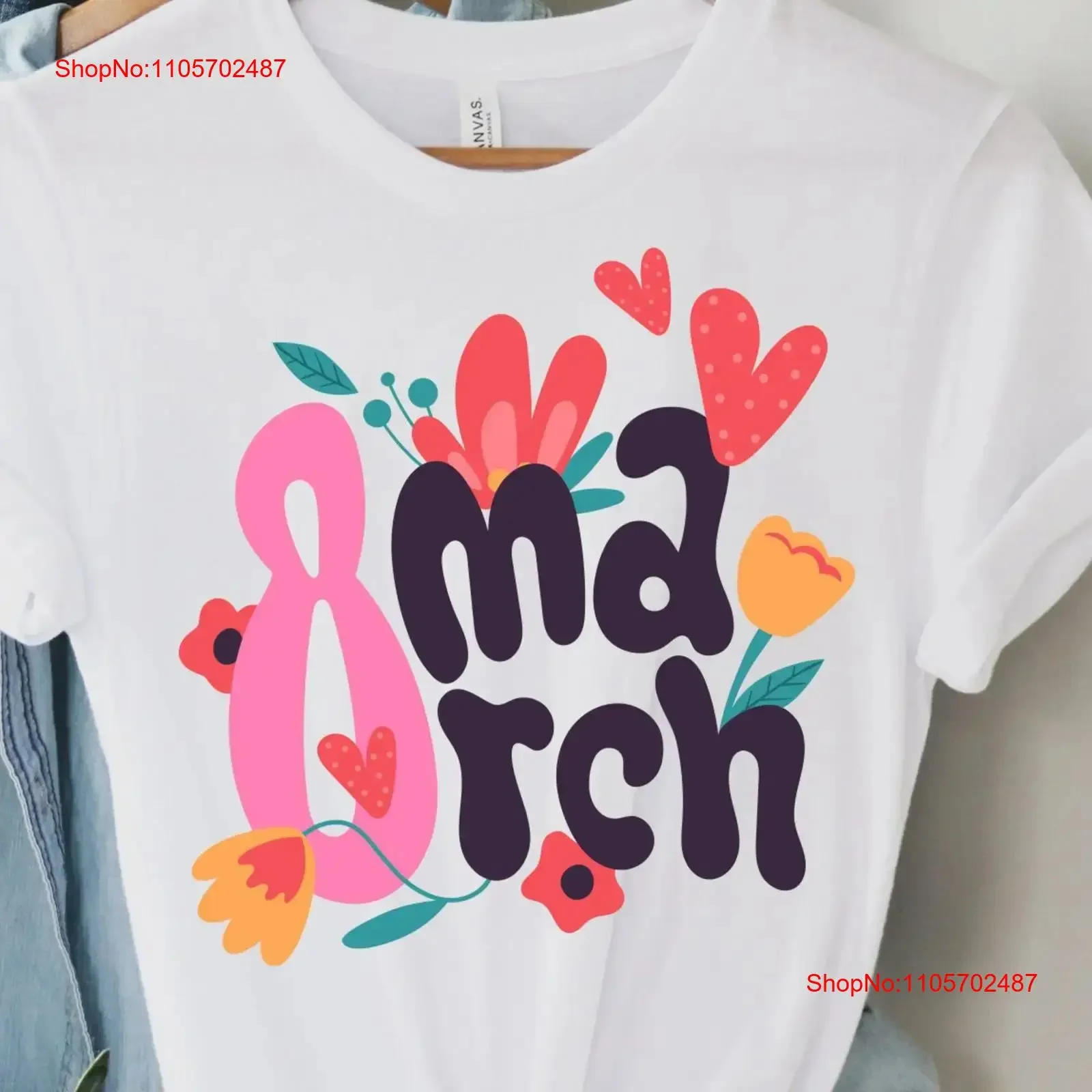 March 8th 2024 International Women's Day T shirts World's Women Shirt Mothers Inspirational Trendy 8 TEE Woman's vintage