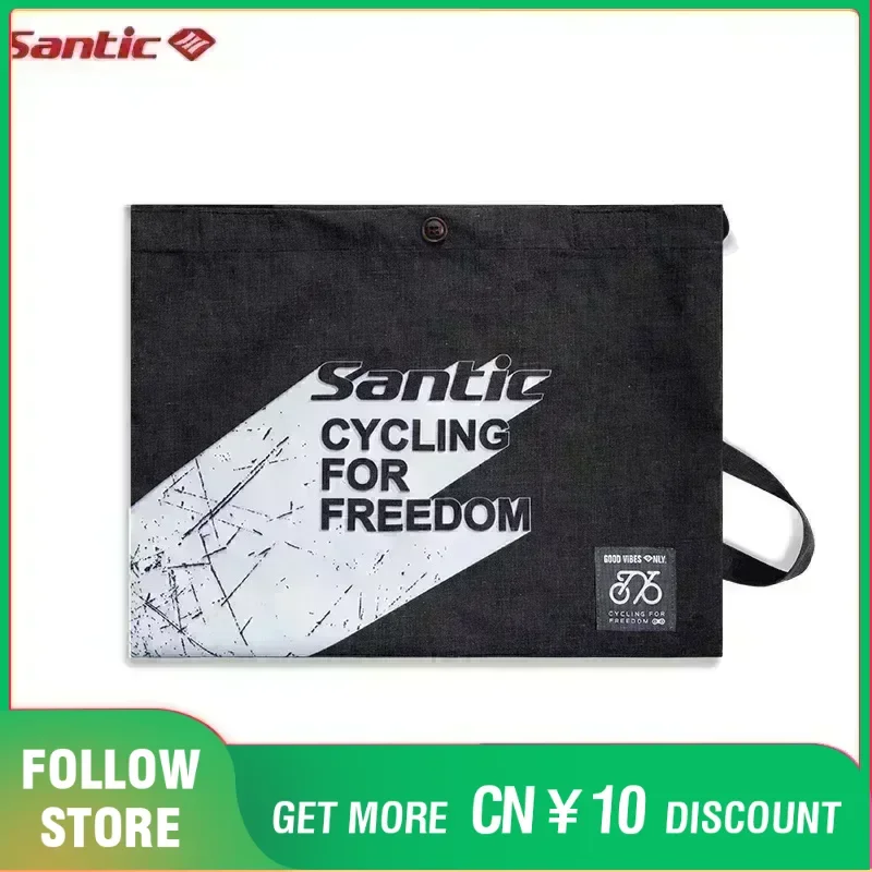 Santic ciclismo esportes saco de armazenamento mountain road bicicleta fornecimento equipamentos de ciclismo ao ar livre saco de lona com zíper de grande capacidade