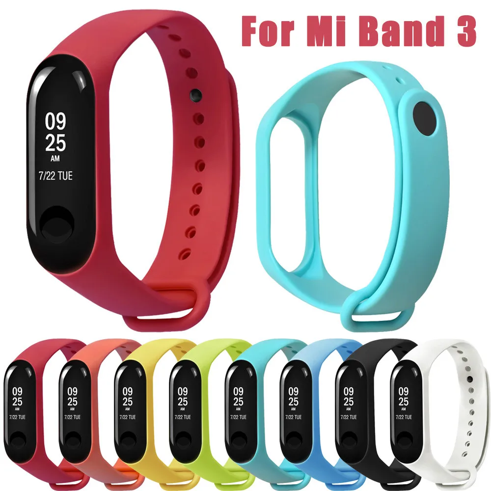 Sports Soft Tpe Silicone Replacement Wristband Wrist Strap High Quality Fashion Sports Accessory For Xiaomi Mi Band 3