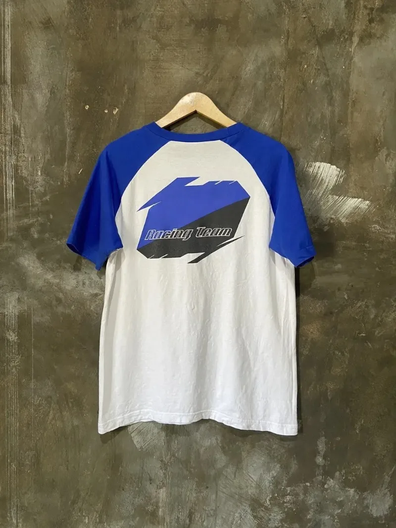 Summer Fashion Trend of 2026 Yamaha White and Blue Short Sleeved T-shirt for Men Women Comfortable Motorcycle Riding Sportswear