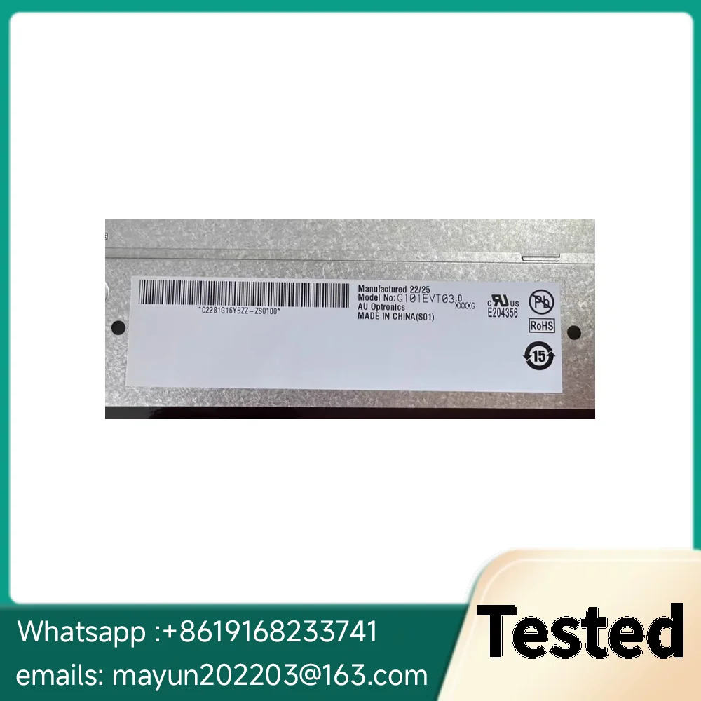 Original Checked 10.1“Inch G101EVT03.0 Industrial LCD Display Screen Panel 1280*800