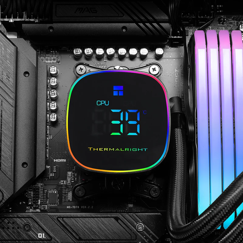 Thermalright FROZEN HORIZON 360 إصدار شاشة ديجيتال معدن مغناطيسي قابل للفصل برأس بارد مروحة عالية الأداء تدعم LGA1851