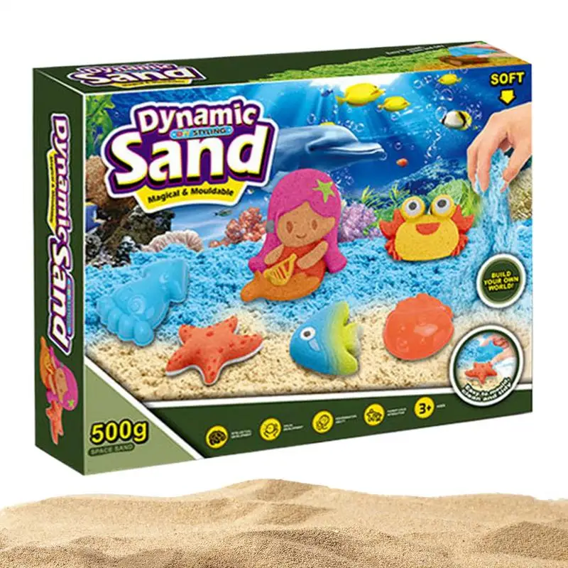 Play Sand Parties Favors Non-drying Boys Moldable Sand Set Goodie Bags Kids Sensory Sand For School Home Indoor Outdoor