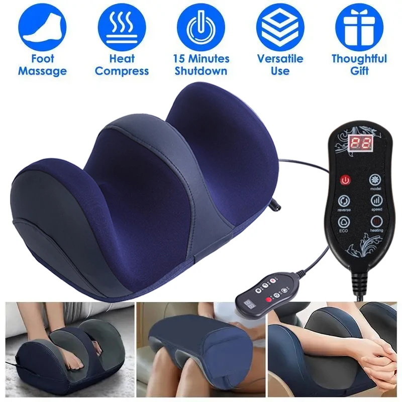 

Vibration Heating Foot Machine Electric Leg Massager Shiatsu Deep Tissue Kneading Acupressure Roller Calf Reflexology Relaxation
