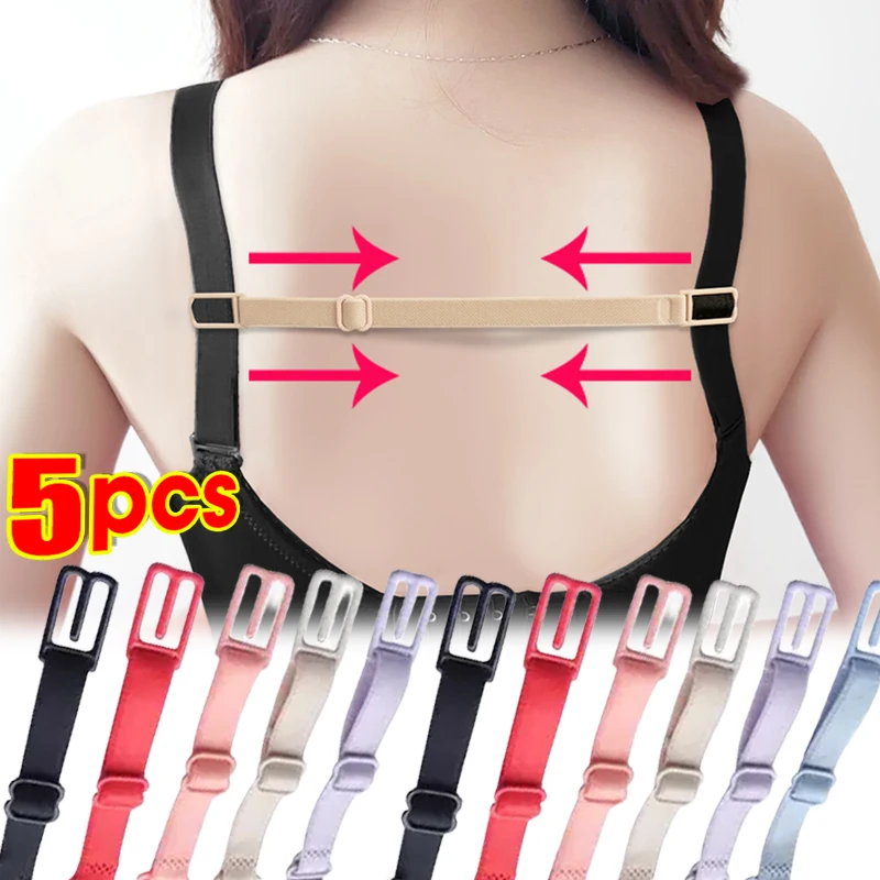 1/5Pcs Women\'s Adjustable Extender Bra Strap Holder All Match Invisible Non-slip Shoulder Straps Belt Buckles Underwear Lingerie