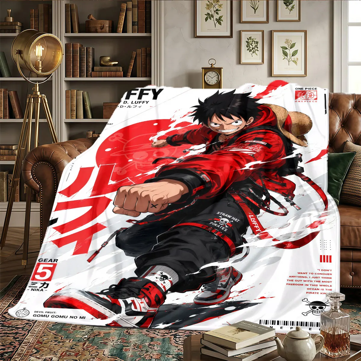 One Piece Patterns Home Blanket Lightweight and portable for Bedrooms Naps Home Decor Warmth and Comfort Birthday Gifts -HE26